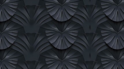 Seamless dark grey and vaporwave geometric pattern