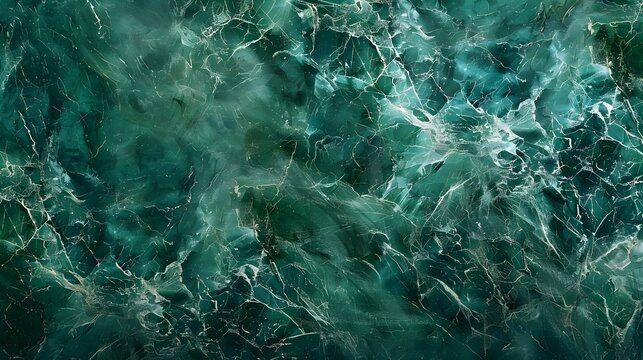 Seamless pattern background of a green marble texture