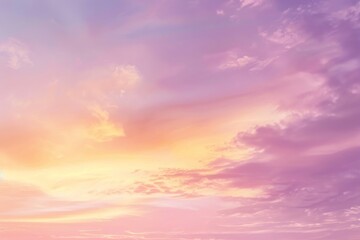 Fototapeta premium Soft Pink and Yellow Sunset Clouds