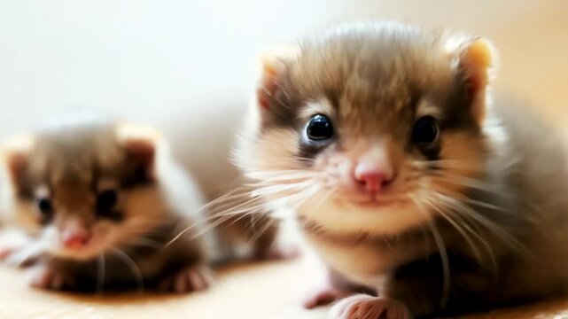 two ferrets