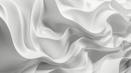 Fototapeta premium White abstract liquid wavy background rendered in 3D for illustration purposes