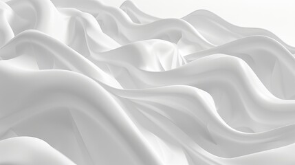Obraz premium White abstract liquid wavy background rendered in 3D for illustration purposes