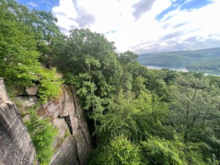 cliffs over the gorge