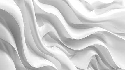 Obraz premium White abstract liquid wavy background rendered in 3D for illustration purposes