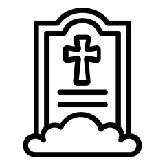 Obraz premium tombstone icon