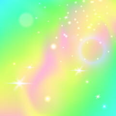 Fototapeta premium Princess Gradient. Purple Unicorn Hologram. Magic Pattern. Fairytale Abstract Effect. Pink Fantasy Background. Blue Pastel Invitation. Rainbow Backdrop. Dream Princess Gradient.