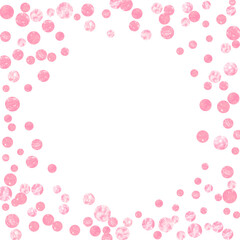 Glamour Invitation. 14 February Painting. Decoration Stardust. Handdrawn Frame. Golden Trendy Spray. Rose Nursery Brochure. Pink Romantic Textile. Pink Glamour Invitation