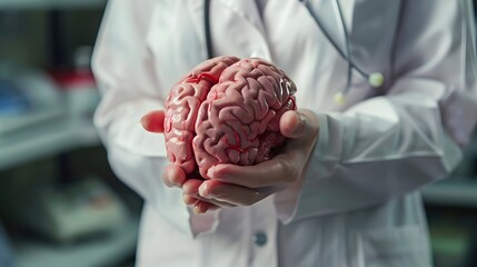 human heart in hand of  doctor, Concept of medicine, Heart disease awarness, heart transplant or organ donation. Cardiological checkup and treatment.