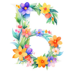 letter g frame with flowers