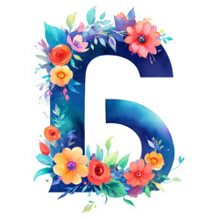 letter g frame with flowers