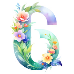 letter g frame with flowers