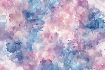 Fototapeta premium A watercolor painting of a flower with pink and blue colors, generative ai image.