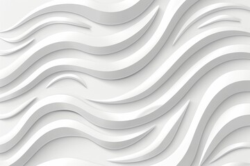 Fototapeta premium Abstract White Background With Smooth Dynamic Wavy Lines. Minimalist 3D Parametric Architecture.