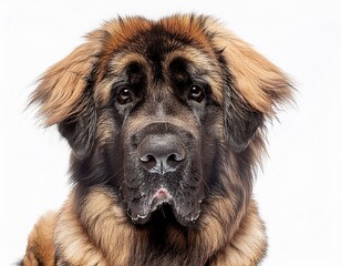 Leonberger dog on a white background