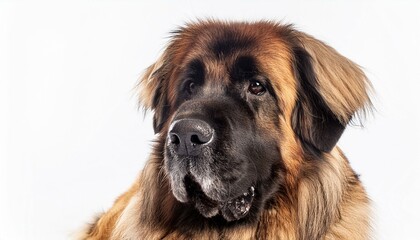 Leonberger dog on a white background