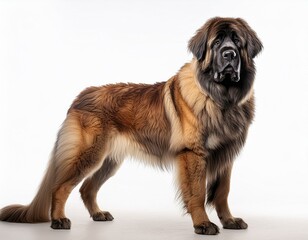 Leonberger dog on a white background