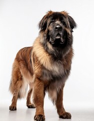 Leonberger dog on a white background