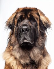 Leonberger dog on a white background
