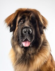 Leonberger dog on a white background