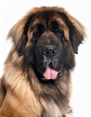 Leonberger dog on a white background