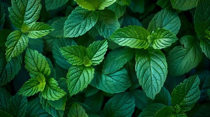 Macro photo of green leaf texture background