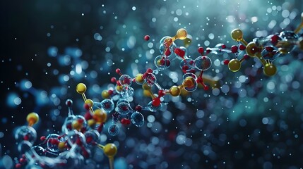 Graphic representation of molecular bond breaking