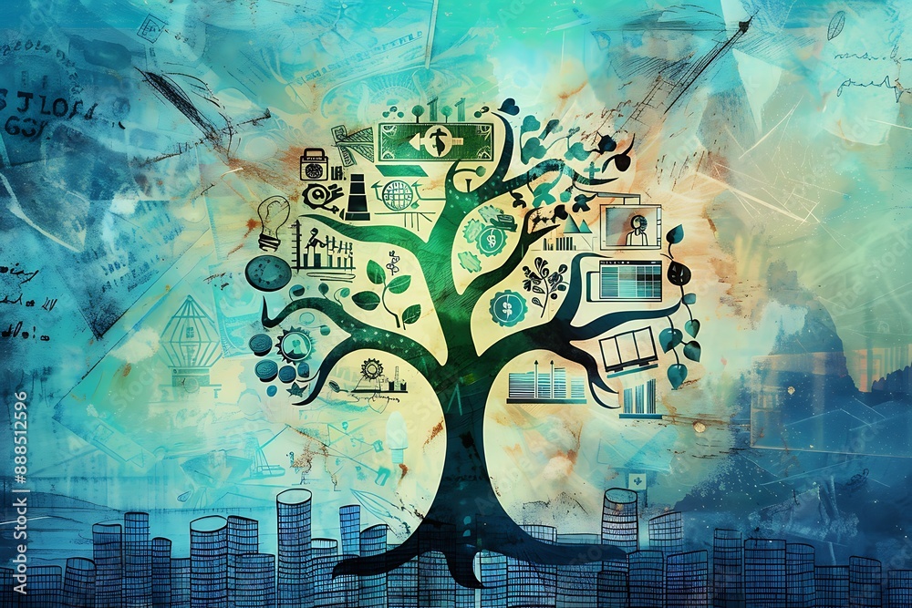Aufkleber growth and expansion: a visual representation of progress and innovation