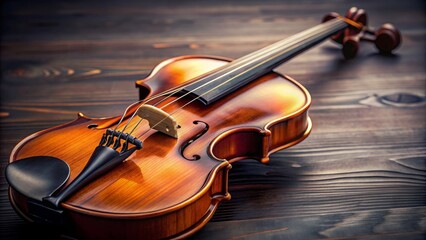 Fototapeta premium Close-up shot of a violin , close-up, violin, music, instrument, strings, detail, classical, performance, wooden, bow