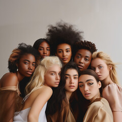 Fototapeta premium Elegance Celebrating Diversity and Style in Fashion Photography