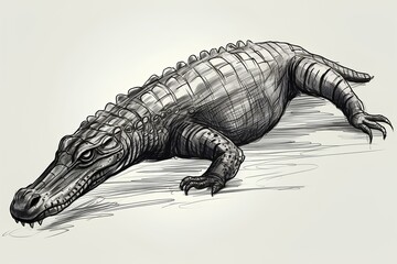 crocodile on black made by midjourney