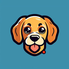 Cute cartoon dog illustration.