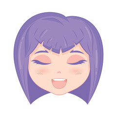 Cute kawaii girl Avatar cartoon character Vector illustration