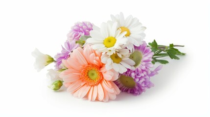 Obraz premium A bouquet of flowers with a white background