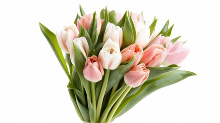 Naklejka premium A bouquet of pink and white flowers