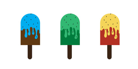 Ice Cream Vector Set. Suitable to Eat in Hot Weather. Good for your designs