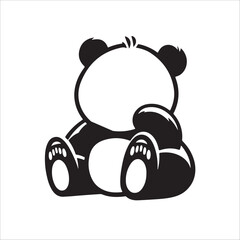 cute panda Vector illustration isolated on colorful Set of cute big pandas in different poses. flat vector illustration design