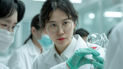 Narrative on a group of scientists collaborating on a groundbreaking research project, emphasizing the importance of shared goals and teamwork in advancing scientific knowledge Height Resolution