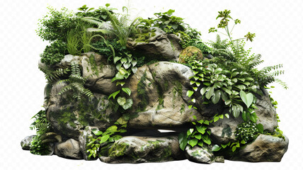 Tranquil Garden Walk Soil Stepping Stones On White Background. tranquil garden, garden walk, soil stepping stones, white background, garden path, stepping stones, serene garden, garden design,