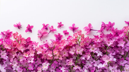 Fototapeta premium Jasmine Philadelphus flowers and leaves in a floral arrangement isolated on white background. Jasmine Philadelphus, floral arrangement, white background, flowers and leaves, isolated flowers,