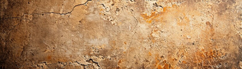 Fototapeta premium Grungy textured background with cracked surface and rusty stains, perfect for vintage or industrial-themed designs and projects.