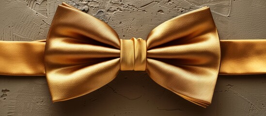 Gold Bow Tie on a Textured Background