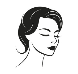 logo silhouette of a woman's face