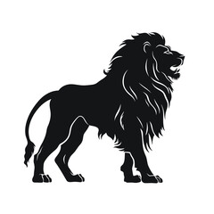 silhouette of a lion