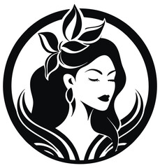 logo silhouette of a woman's face