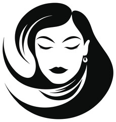 logo silhouette of a woman's face