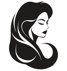 logo silhouette of a woman's face