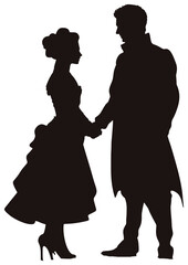silhouette of a couple