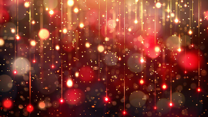 Obraz premium Abstract blurred of blue and silver glittering shine bulbs lights backgroundblur of Christmas wallpaper decorations conceptxmas holiday festival backdropsparkle circle lit celebrations display.