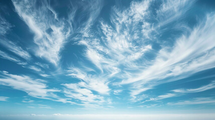 A blue sky with white clouds over a beach. blue sky, white clouds, beach, sunny day, ocean, seascape, coastal view, seaside, sandy beach, cloudscape, sky and sea, beach landscape, coastal scene,