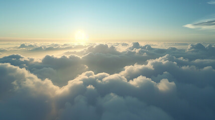 A blue sky with white clouds over a beach. blue sky, white clouds, beach, sunny day, ocean, seascape, coastal view, seaside, sandy beach, cloudscape, sky and sea, beach landscape, coastal scene,